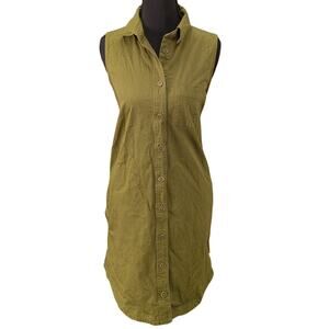 United By Blue Sleeveless Utility Button-Down Dress | Women's M